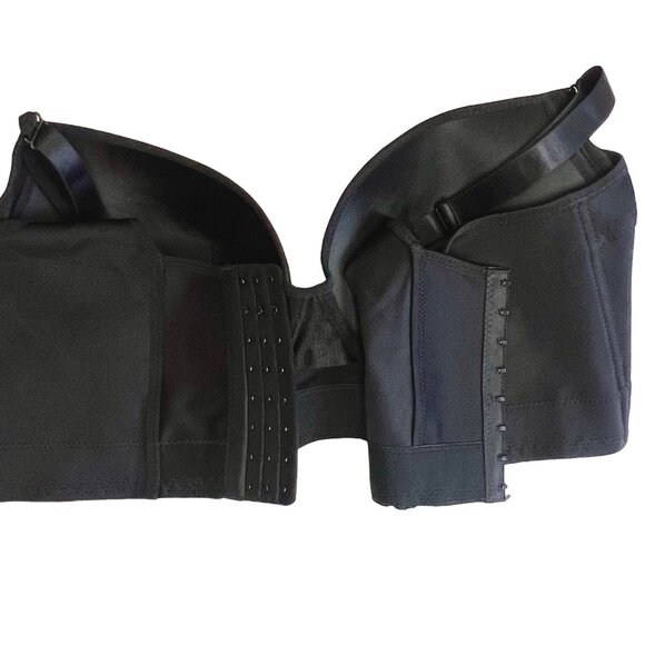 Back Smoothing Full Coverage Bra Size 48/50 E Adjustable Straps Black New - Picture 4 of 8